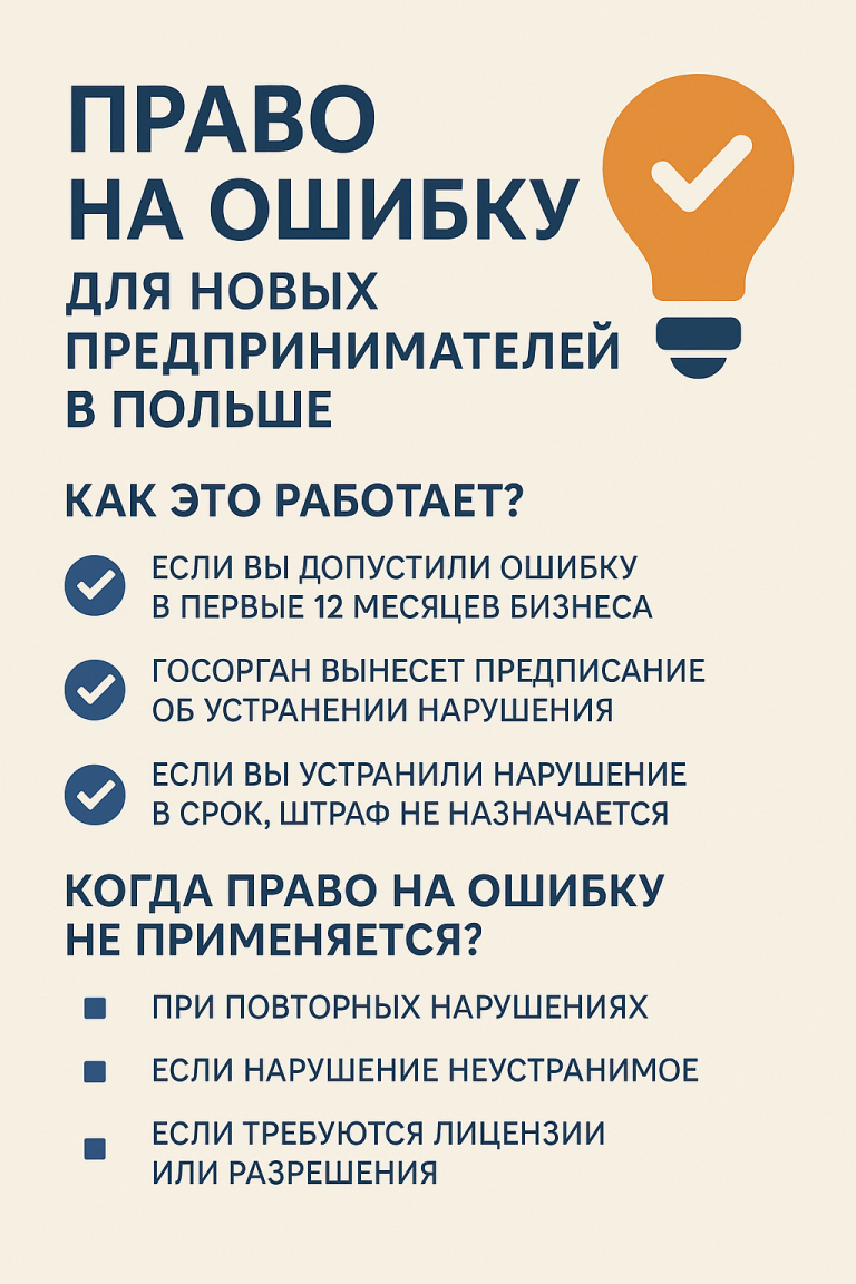 Право на ошибку для новых предпринимателей